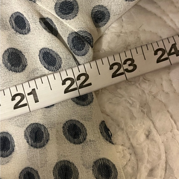 Yushi Off white, black & grey  Polka Dot Flowy Top cowl neck, size XL - Picture 6 of 9